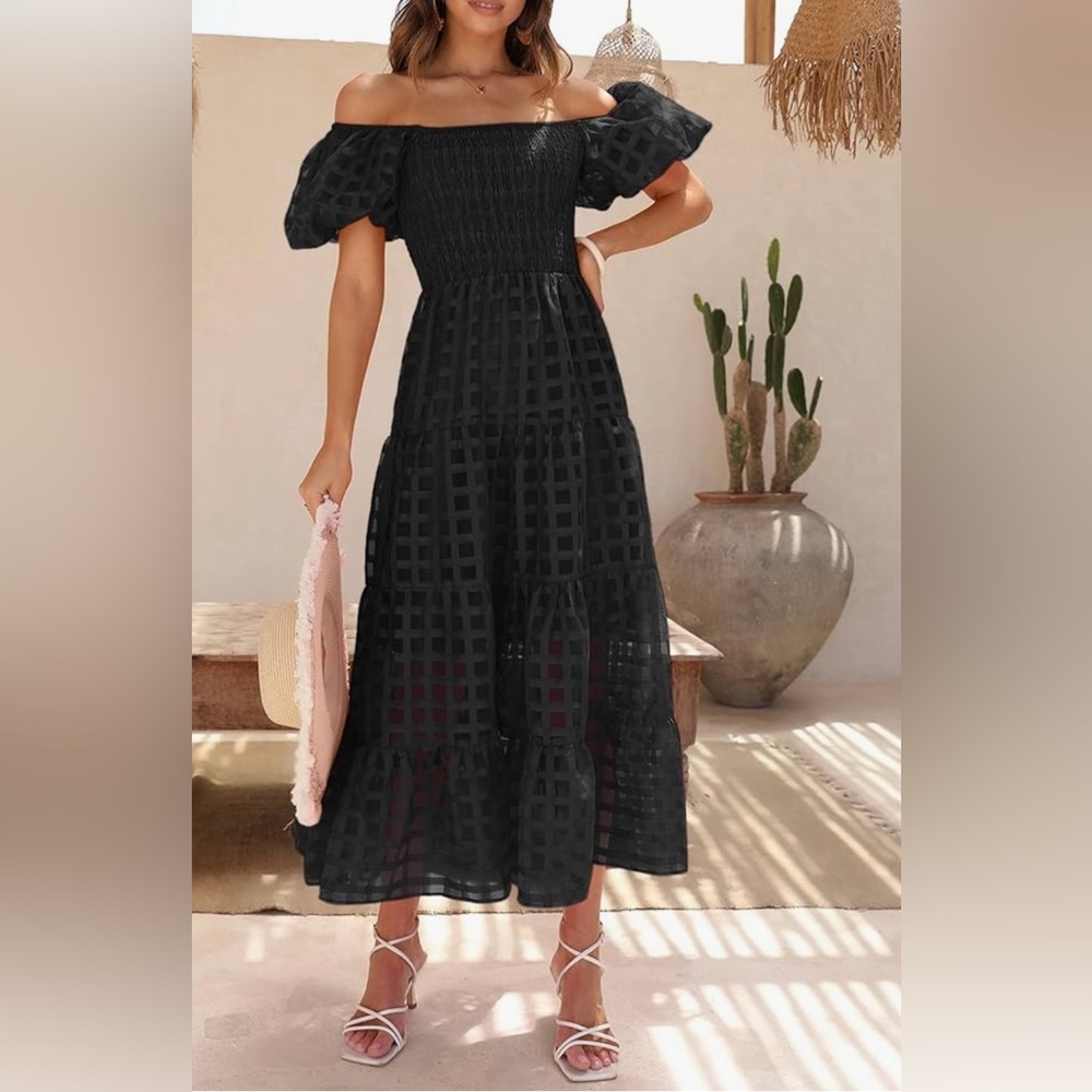 NEW Gorgeous off/on shoulder black dress!